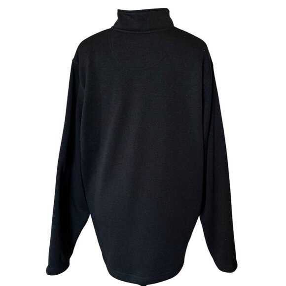Men's Wrangler Authentics Black 1/4 Zip Pullover Jacket 100% Polyester Size XL - Picture 2 of 13